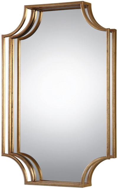 Misa Gold Square Mirrors Set of 2 from Uttermost