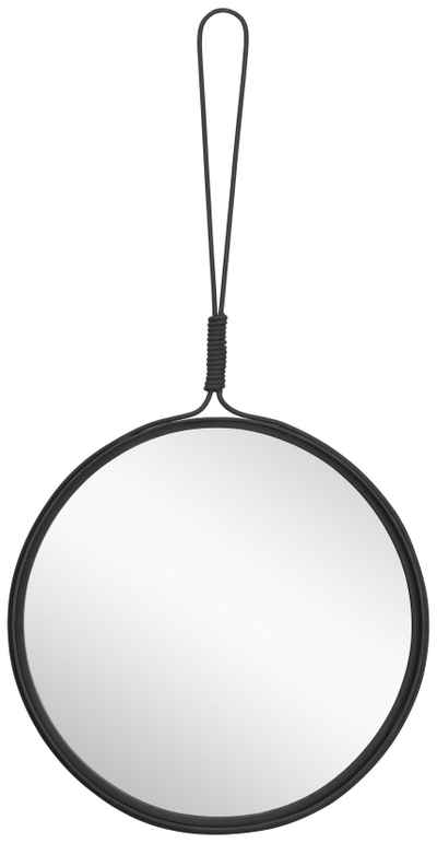 Droplet Black Circle Mirror - Scenario Home
