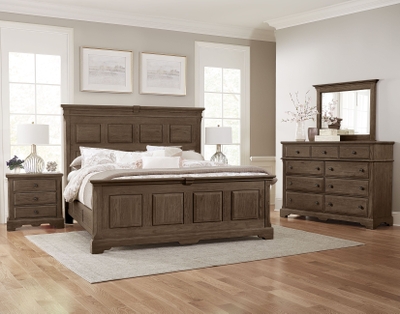 Southampton 9 Pc Walnut Dark Wood Queen Bedroom Set