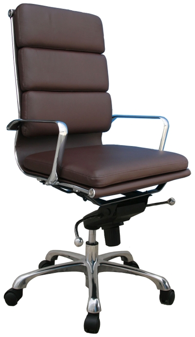 Signature Design by Ashley Corbindale Swivel Desk Chair with Brown Cushion  in Black