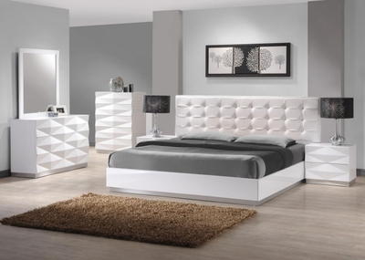 Palermo White Bedroom Set (Queen)-Buy ($1354) in a modern