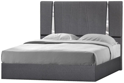 Arles Grey King Upholstered Wall Panel Bed From Coaster