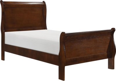 202411T by Coaster - Louis Philippe Twin Panel Sleigh Bed Cappuccino