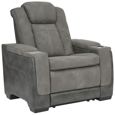 Ashley Gray Power Lift Recliner, RC Willey