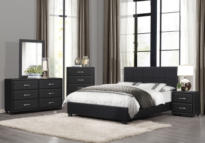 Mayville Burnished Black King Sleigh Bed from Homelegance (2147KBK