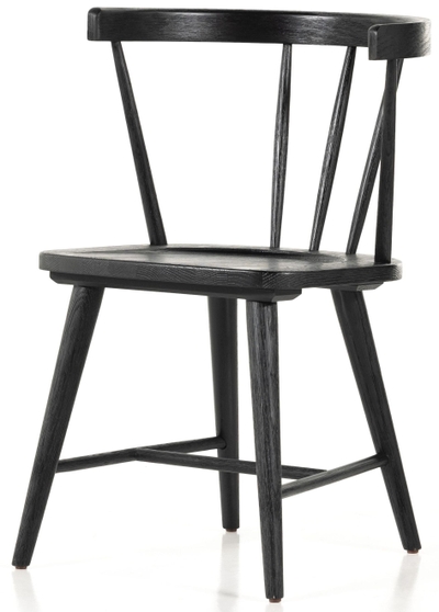 Four Hands Ripley Dining Chair with Cushion Black Whiskey 228280
