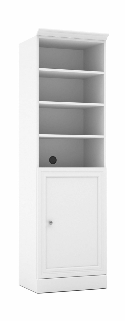 Bestar Versatile 36W Corner Closet Organizer in Linen White Oak