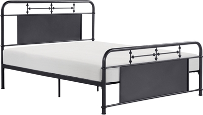 Mayville Burnished Black King Sleigh Bed from Homelegance (2147KBK