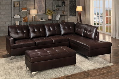 WEEKLY or MONTHLY. Sweet Aurora Brown Sectional with FULL Sleeper –  Community Furnishings