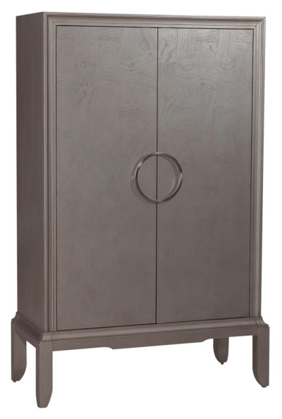 Bush Cabot Small Entryway Cabinet with Doors in Heather Gray