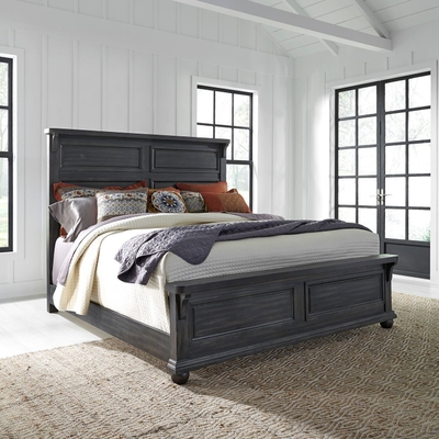 Louis Philippe Gray California King Sleigh Bed