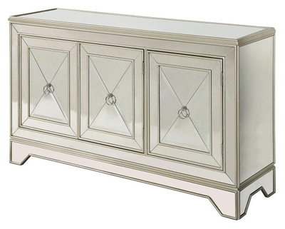 59.4 Sideboard Buffet, White Credenza Storage Cabinet with Doors