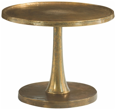 Bernaby End Table In Antique Brass Finish