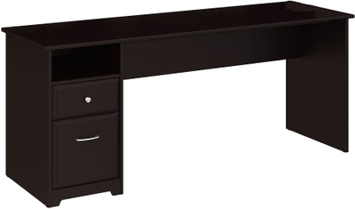 Cabot L Shaped Computer Desk with Storage in Espresso Oak