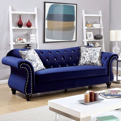 Holland Royal Blue Velvet 81 Sofa from Wallace & Bay