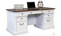 Hartford White Double Pedestal Desk From Martin Furniture Coleman Furniture