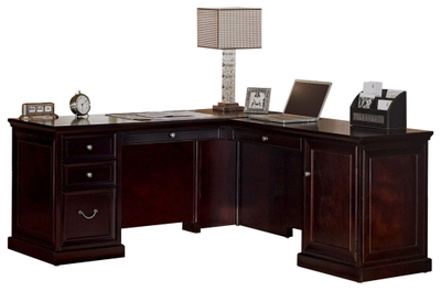 Murrayville Reversible Desk Ebern Designs Color: Brown - Black