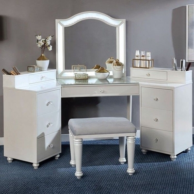 Highland Park Cathedral White Vanity Desk from Steve Silver