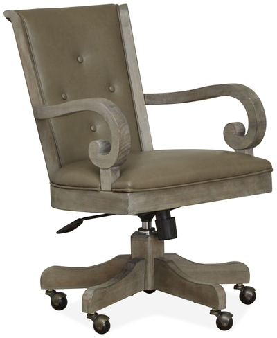 Riverside Home Office Scroll Back Upholstered Desk Chair 15839