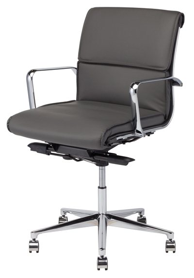 Glider Low Back Office Chair Gray - Zuo Modern 100835