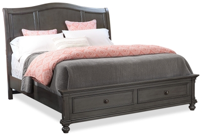 Louis Philippe Gray California King Sleigh Bed
