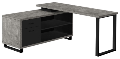 KD002 Modern Office Desk in Matte Gray by J&M Furniture