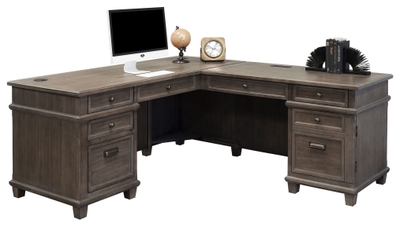 Hawthorne 66 Inch Curved Executive Home Office Set Aspenhome