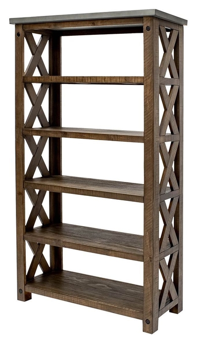 Coast to Coast Brownstone II Nut Brown Bookcase