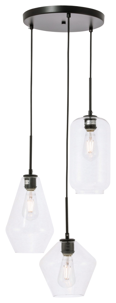 Odense Black Glass Pendant From Classic Home Coleman Furniture