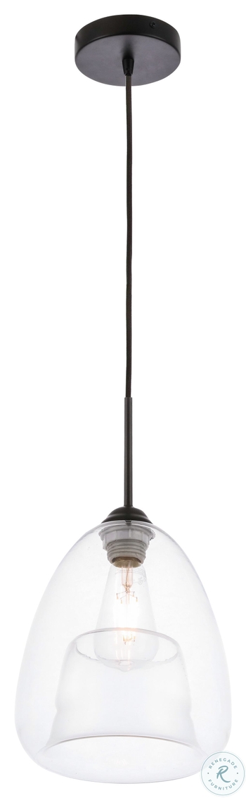 Odense Black Glass Pendant From Classic Home Coleman Furniture