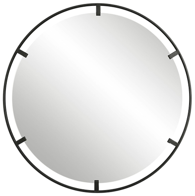 Uttermost® Droplet Black Circle Mirror, Fischer Furniture