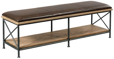 Beaumont Leather Entryway Bench - Warm Taupe Dakota