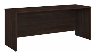 Bestar Logan 65W Computer Desk with Drawers in Medium Gray Maple