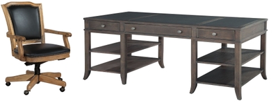 Urban Gray Executive Desk Home Office Set from Hekman Furniture