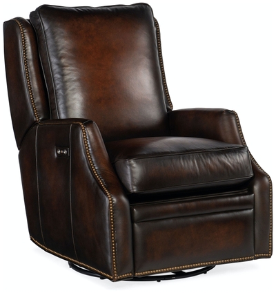 Barcalounger Louisville Rainer Chocolate Power Lift Recliner with Power Head Rest Power Lumbar and Heat