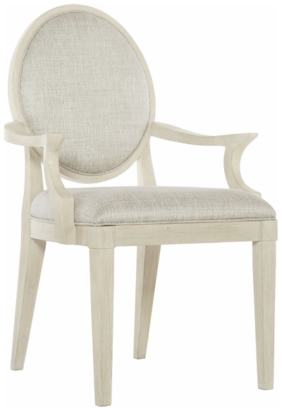 Glendale Estates King Louis Back Arm Chair in White