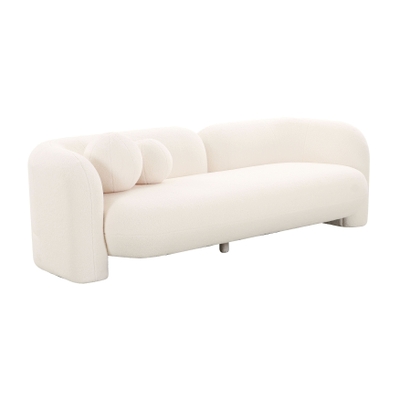 Yara Pleated Beige Furniture Sofa Coleman TOV | Velvet from