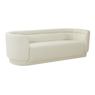 Yara Pleated Beige Coleman TOV | Furniture Sofa Velvet from