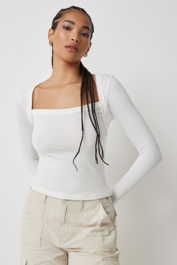 Ardene Pineapple Bralette Bodysuit in White, Size XS, Polyester/Rayon/Spandex