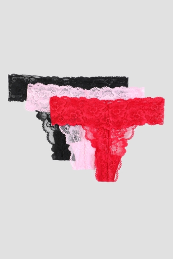 Combo Offer!! 3 Pack Cotton Underwear for Women Sexy Low Rise Ribbed  Hipster Breathable Soft Womens Bikini Panties Cheeky S-2XL