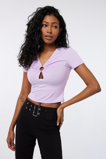 Cropped Hook and Eye Top