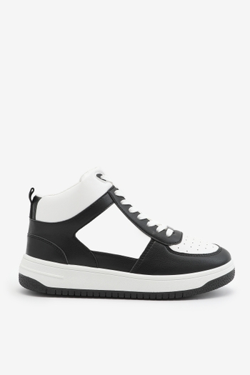 Black & White High Top Sneakers | Ardene
