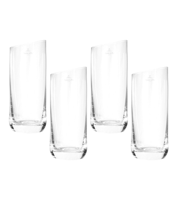 Set de 4 vasos de cristal de 36 cl, P4, pack, juego de vasos para agua,  bebidas, cerveza, licores, 8,9 x 8,5 cm, lig