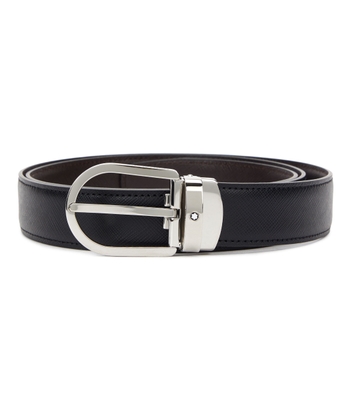 Cinturón de piel negra de 35 mm - Cinturones de lujo – Montblanc® US