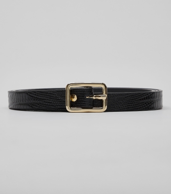 Cinturón de piel gris de 35 mm con hebilla en forma de herradura -  Cinturones de lujo