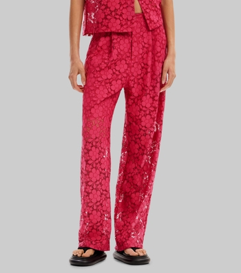 Pantalón de vestir acampanado pantalon de vestir rojo mujer - Glow