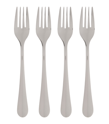 Tradineur - Set de 3 tenedores de mesa de acero inoxidable, cubiertos  clásicos para carne, aptos para lavavajillas, 19,4 cm