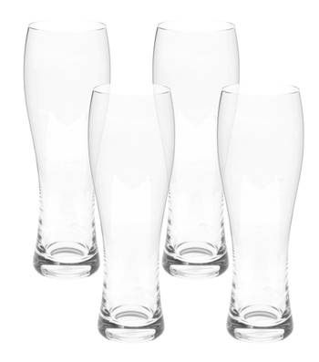 Set de 4 vasos de cristal de 36 cl, P4, pack, juego de vasos para agua,  bebidas, cerveza, licores, 8,9 x 8,5 cm, lig