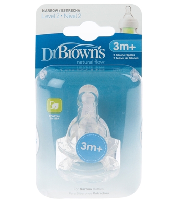 Dr. Brown's Options+ Level 2 Tetinas de silicona de cuello ancho para