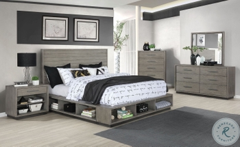 Baystorm Gray Platform Double Underbed Storage Bedroom Set From Ashley Coleman Furniture